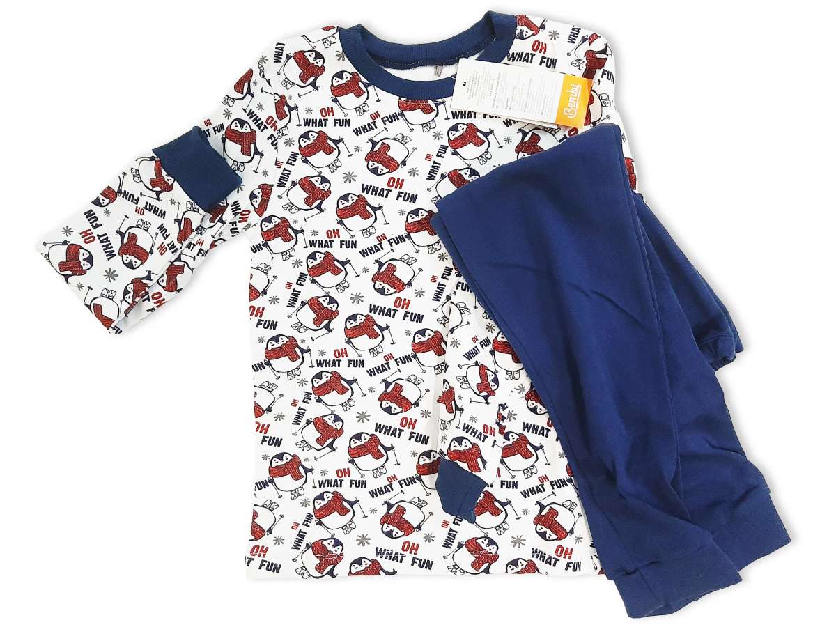 Bembi Pajama Penguin Bērnu kokvilnas pidžama