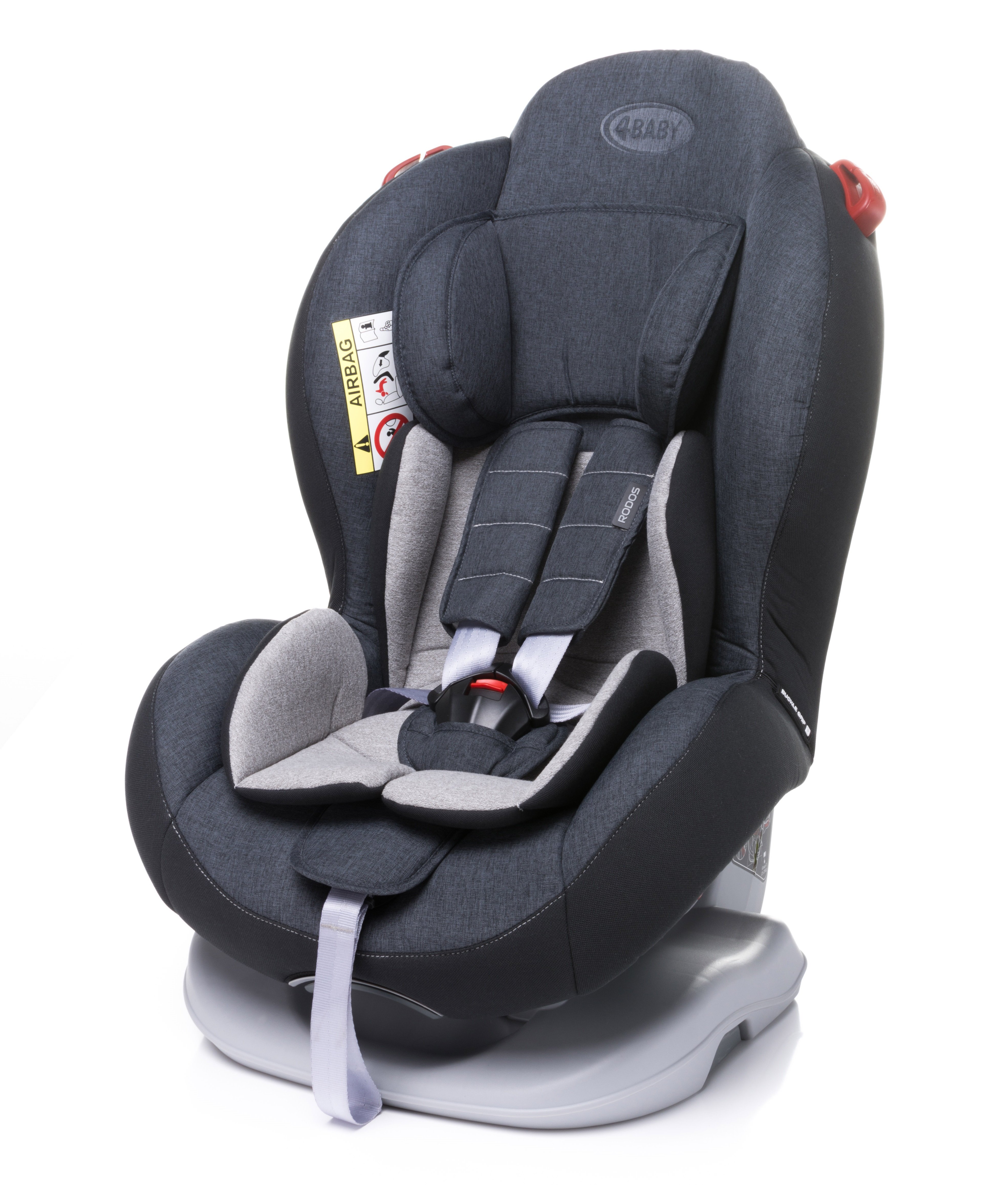 Bērnu autosēdeklis 0-25 kg 4BABY RODOS dark grey
