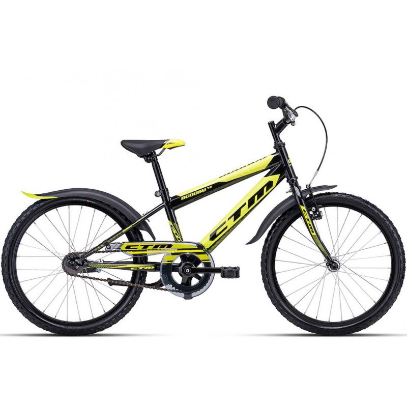 Bērnu divritenis velosipēds CTM Scooby 1.0 Black yellow 20 collas