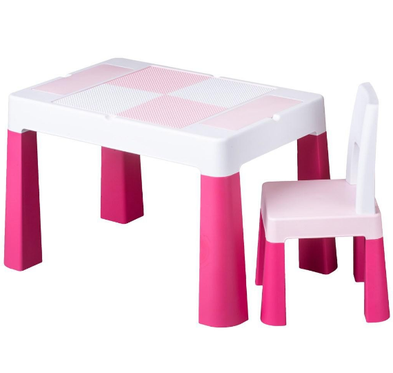 Bērnu galds un krēsliņš TegaBaby MULTIFUN Pink