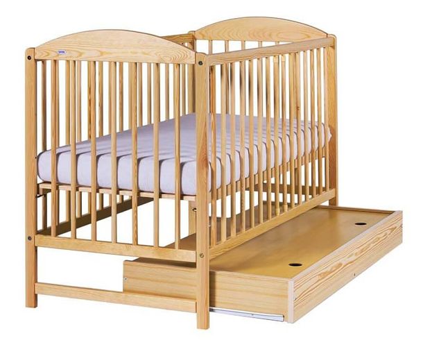 Bērnu gulta ar kasti Drewex KUBA II priežu