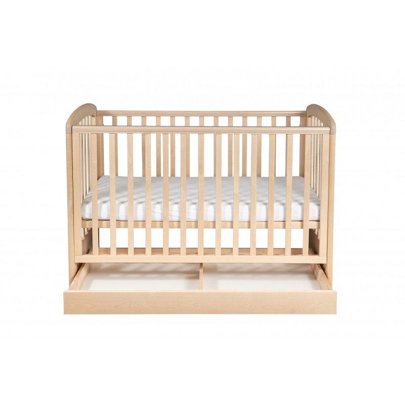 Bērnu gulta ar kasti un nolaižamu sānu TROLL Nina Lux Wax COT-NN0027