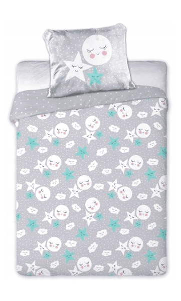 Faro Stars Kokvilnas gultas veļas komplekts no 2 daļām 100x135