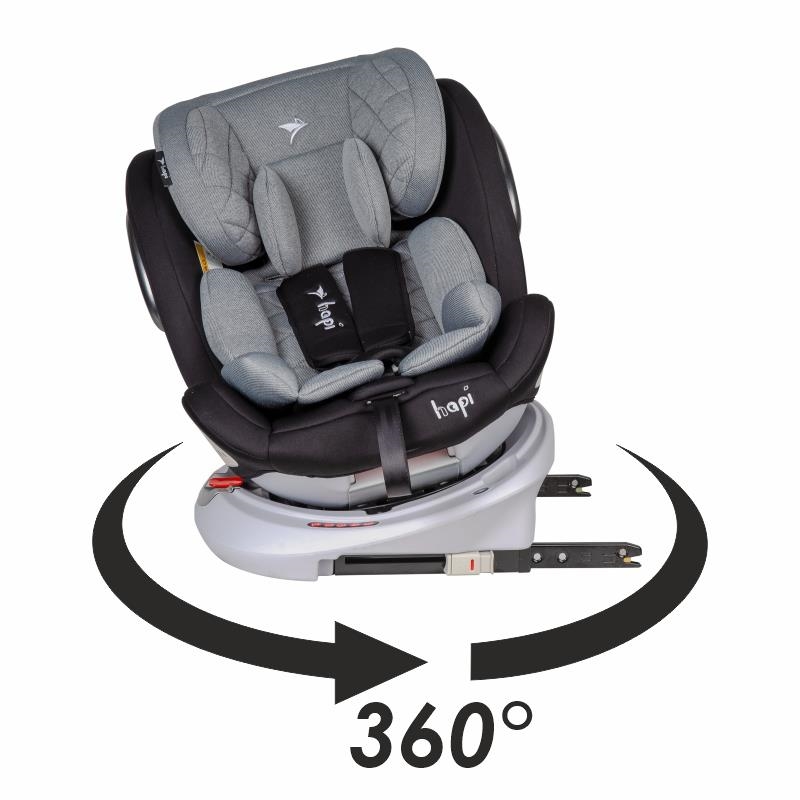 Hapi Ozy 360 Grey Bērnu autosēdeklis 0-36 kg