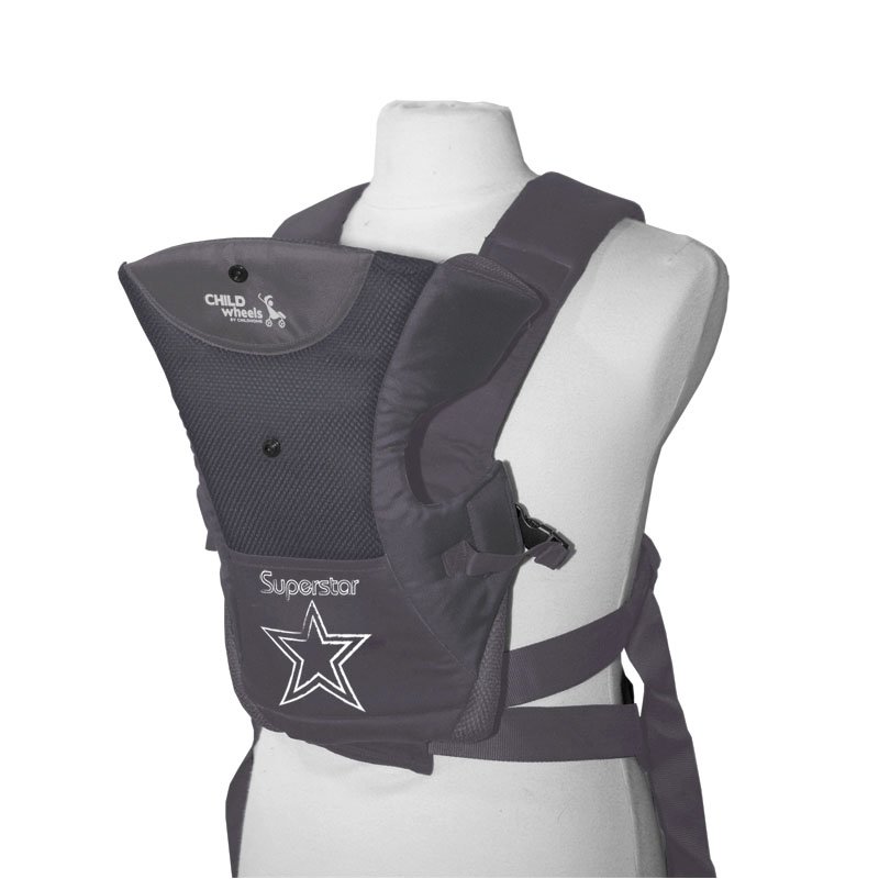 Ķengursoma CHILDHOME Baby Carrier 3 way anthracite superstar