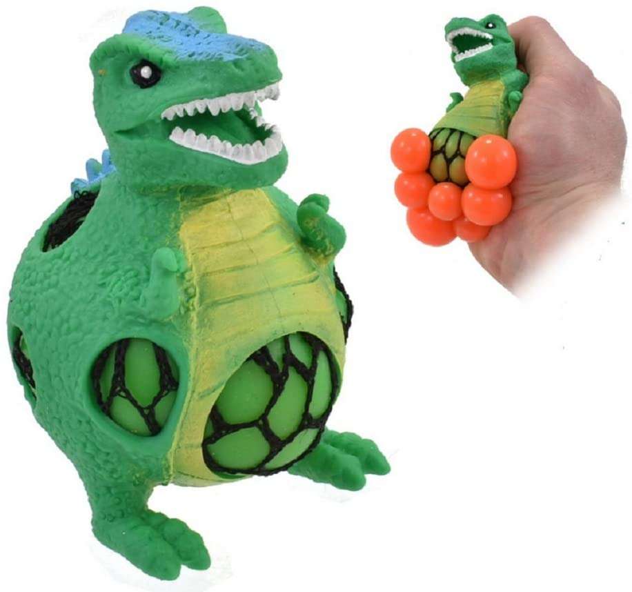 Kids Krafts Squeezy Mesh Dinosaurs Mīkstā Antistresa sietiņā rotaļlieta