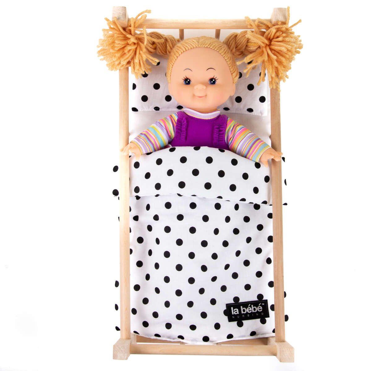 La Bebe Baby Doll Bedding Set Dots Universal Komplekts leļļu gultiņai