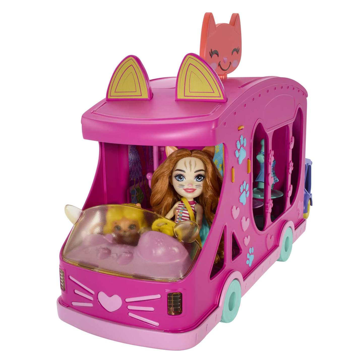 Mattel Enchantimals Cat Fashion Truck Playset HPB34 Kempers + Lelle