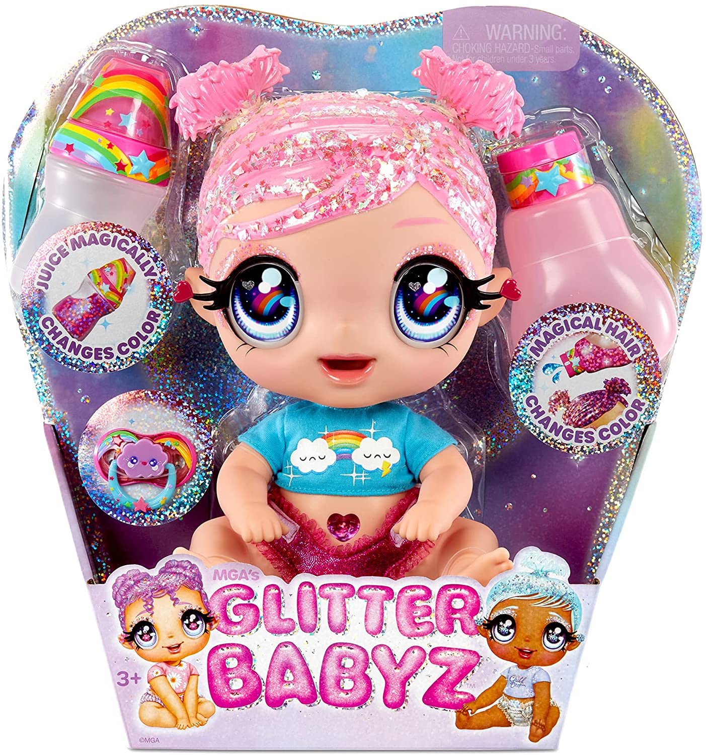 MGA LOL Glitter BABYZ Dreamia Stardust Baby Doll pink Lelle