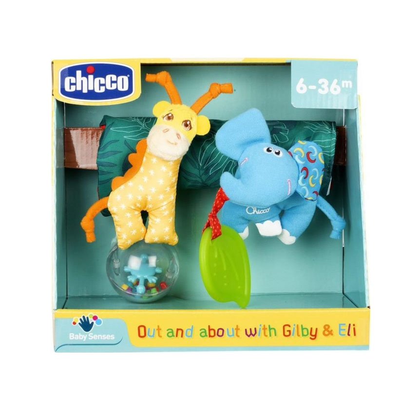 Mīkstā rotaļļieta bērnu ratiņiem CHICCO Gilby & Eli