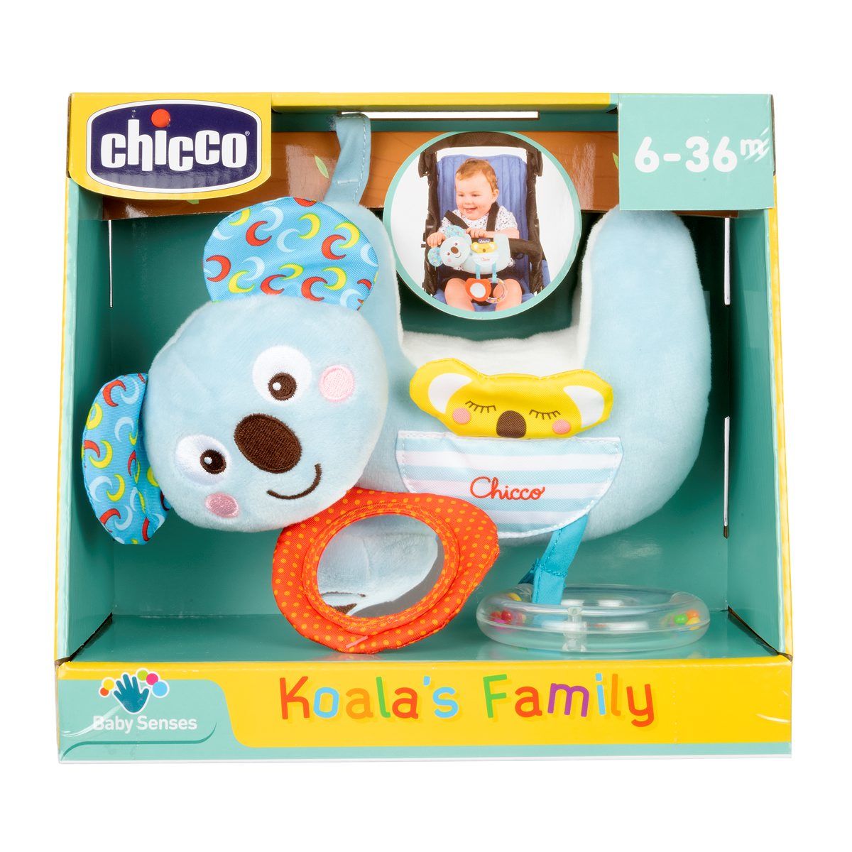 Mīkstā rotaļļieta bērnu ratiņiem CHICCO KOALA'S FAMILY