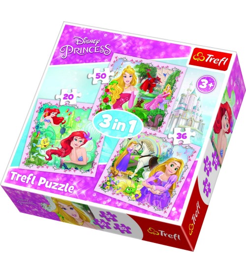 Puzlis TREFL Disney Princess 3 in 1 T34842