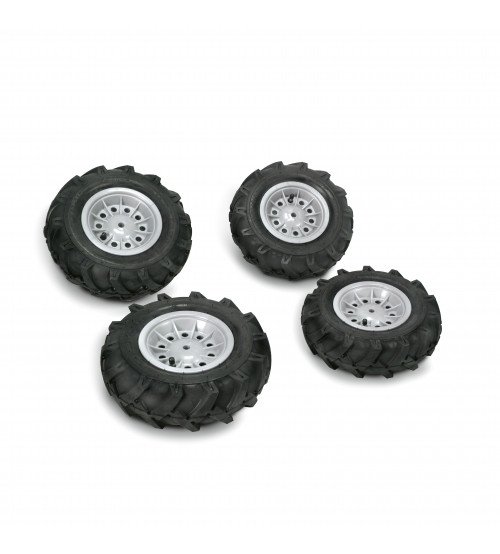 Riteņi ar gumijas piepūšamam riepam traktoriem Rolly Toys  rollyTrac Air Tyres 4 gab. 409242