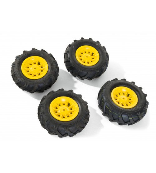 Riteņi ar gumijas piepūšamam riepam traktoriem Rolly Toys rollyTrac Air Tyres 4 gab. 409303