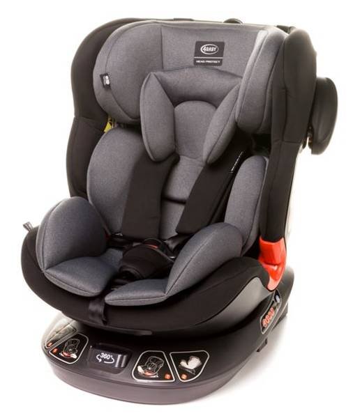 4BABY SPACE-FIX XXI 360 Grey Bērnu autosēdeklis 0-36 kg