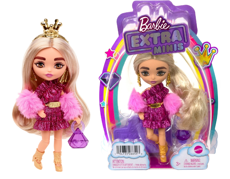 Barbie Extra Mini Doll lelle Gold Crown HJK67