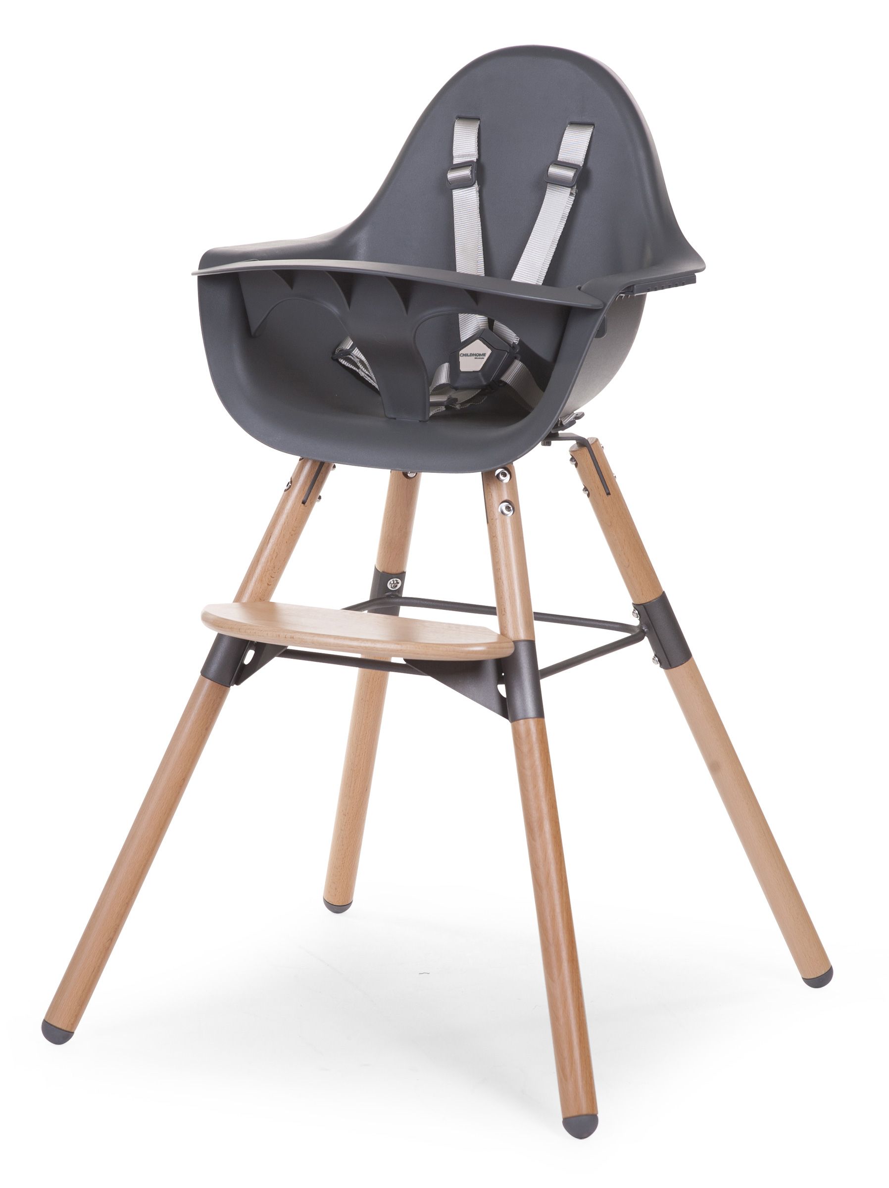 Barošanas krēsls 2in1 Childhome Evolu 2 Natural anthracite