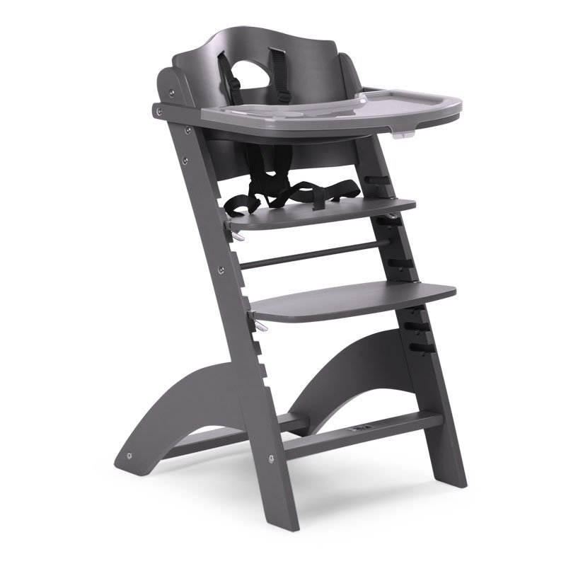 Barošanas krēsls CHILDHOME Lambda 2 Baby Grow Chair anthracite + Tray Cover