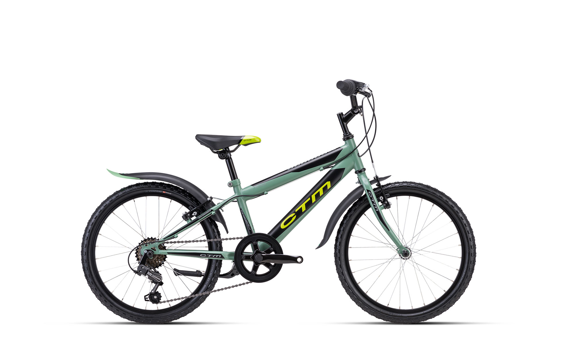 Bērnu divritenis velosipēds CTM Scooby 2.0 Black green 20 collas 42.016