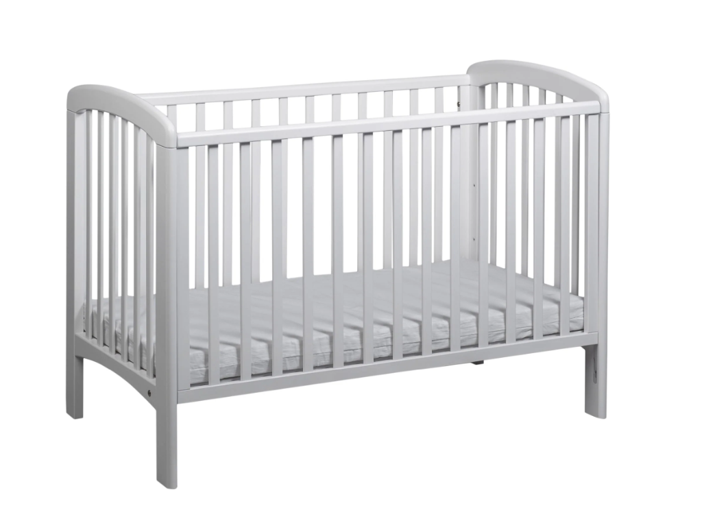 Bērnu gulta ar nolaižamu sānu TROLL Basic Lux HM White COT-S0183-WH