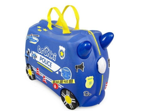 Bērnu koferis ar riteņiem Trunki Percy Police car