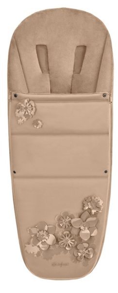 Bērnu ratu guļammaiss CYBEX Footmuff Nude Beige Simply flowers