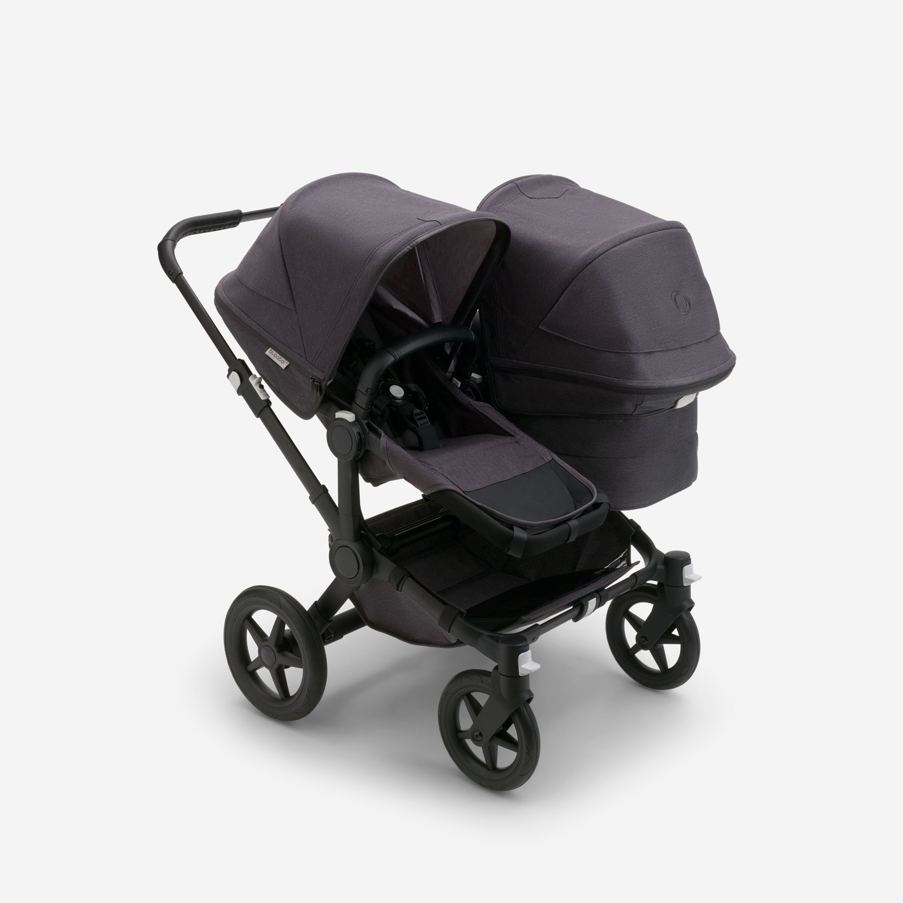 Bugaboo Donkey 5 DUO Blue Stormy Black frame Rati-Transformeris dažāda vecuma bērniem