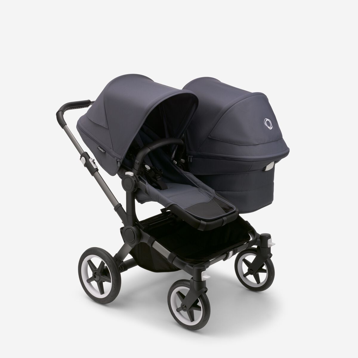 Bugaboo Donkey 5 DUO Stormy Blue Grey frame Rati-Transformeris dažāda vecuma bērniem