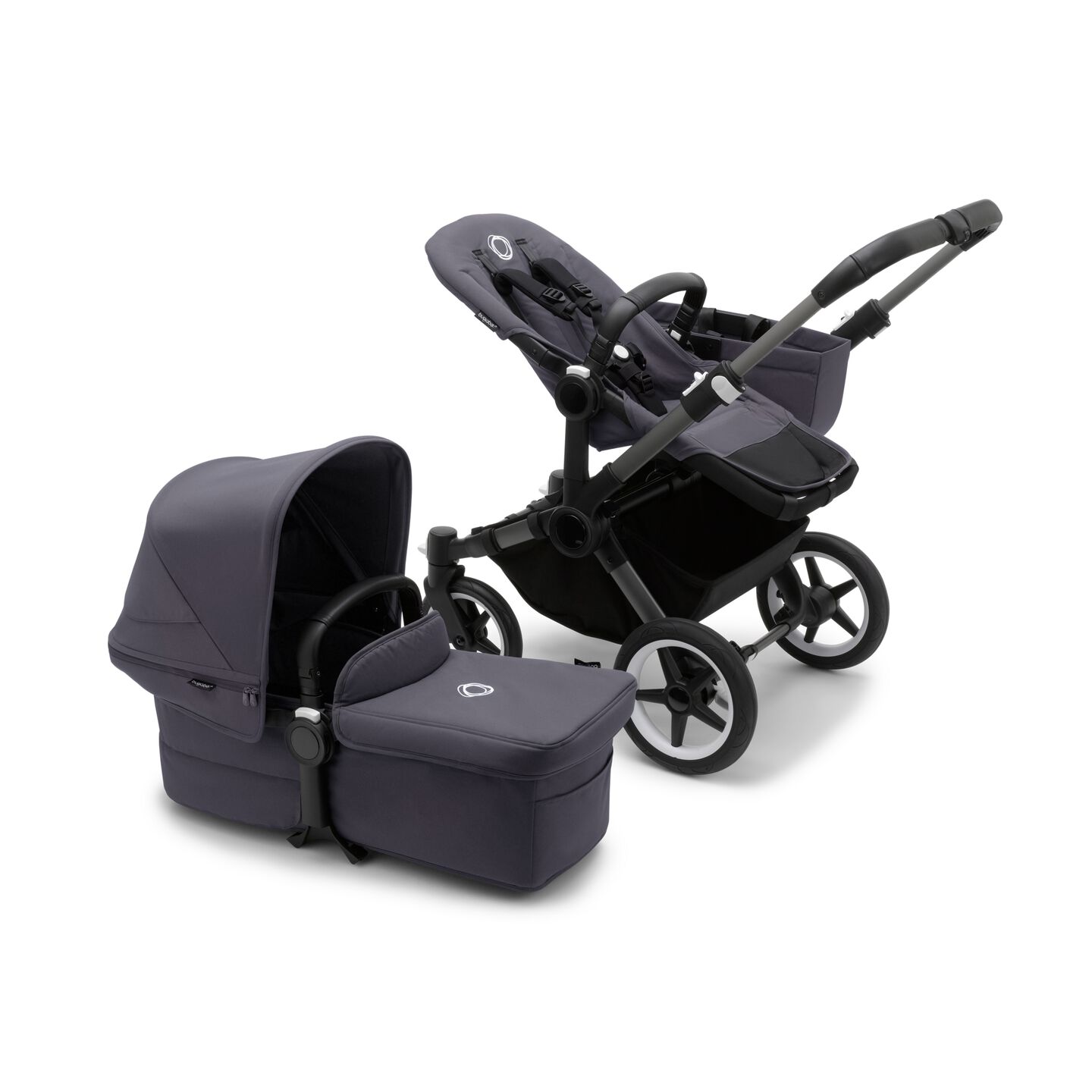 Bugaboo Donkey 5 Mono Stormy Blue Graphite frame Bērnu rati Transformeris 2in1