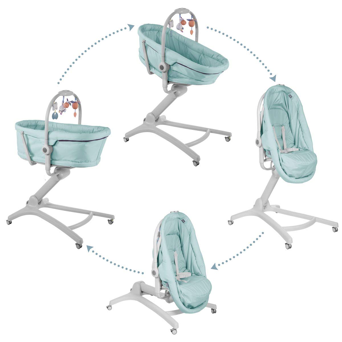 Chicco Baby Hug 4in1 Aquarelle Bērnu šūpuļkrēsliņš-Gulta