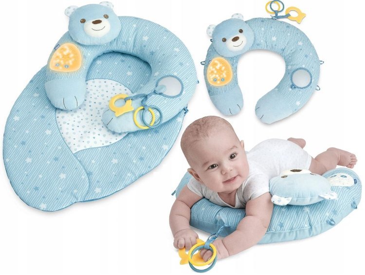 Chicco FIRST DREAMS Blue Ligzdiņa — Paklājs + Spilvens — Pakaviņš