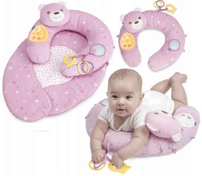 Chicco FIRST DREAMS Pink Ligzdiņa — Paklājs + Spilvens — Pakaviņš