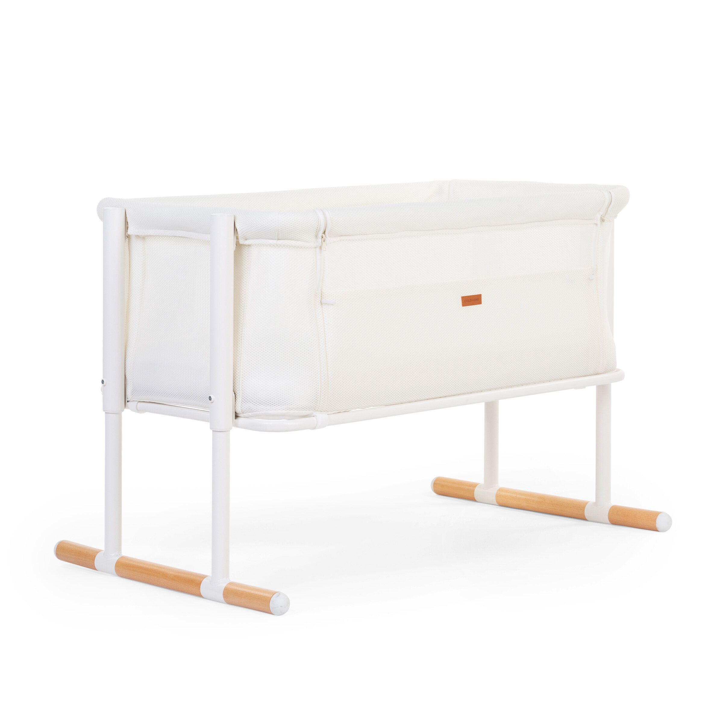 Childhome Evolux Cosleeper 2in1 White Natural Bērnu Gulta Šūpulis ar nolaižamu malu