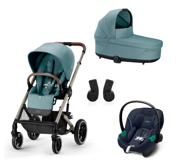 Cybex Balios S Lux Sky Blue + Aton S2 I-Size Bērnu rati 3in1