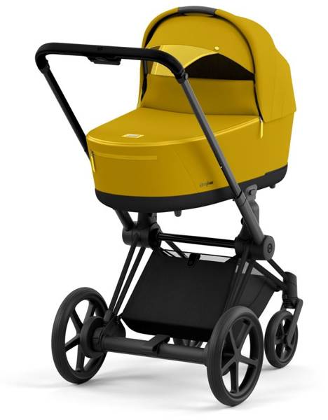 Cybex e-Priam Mustard Yellow Matt black frame Kulbu Rati