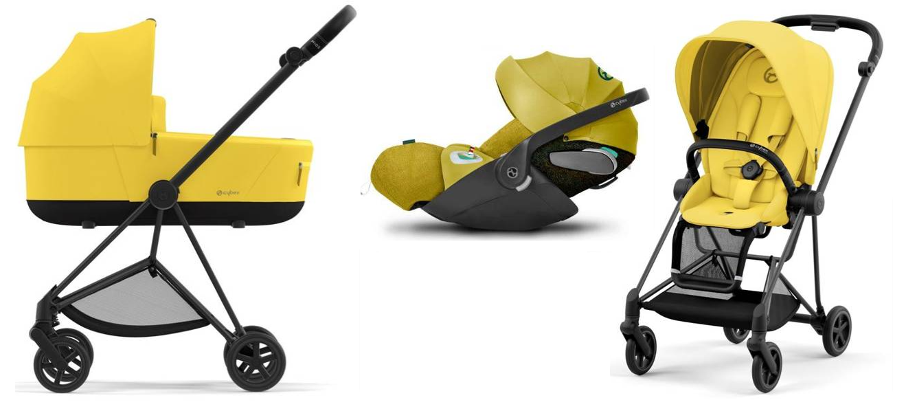 Cybex Mios 3.0 + Cloud Z2 i-Size Mustard Yellow + Matt black frame Bērnu rati 3in1