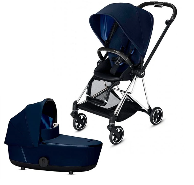 Cybex Mios Indigo Blue + Chrome Black Frame Bērnu rati 2in1