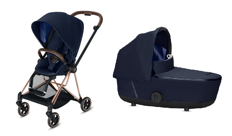 Cybex Mios Indigo Blue + Rose Gold Frame Bērnu rati 2in1