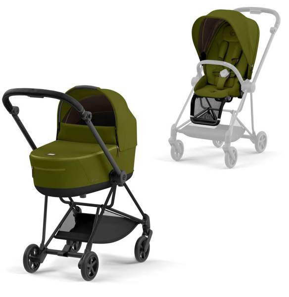 Cybex Mios Khaki Green + Matt Black Frame Bērnu rati 2in1