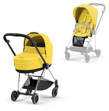 Cybex Mios Mustard Yellow + Chrome Black Frame Bērnu rati 2in1