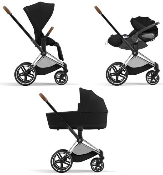 Cybex Priam 4.0 + Chrome black frame + Cloud Z I-size Deep brown Bērnu rati 3in1