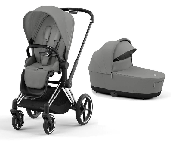 Cybex Priam 4.0 Mirage Grey Chrome Black frame Bērnu rati 2in1