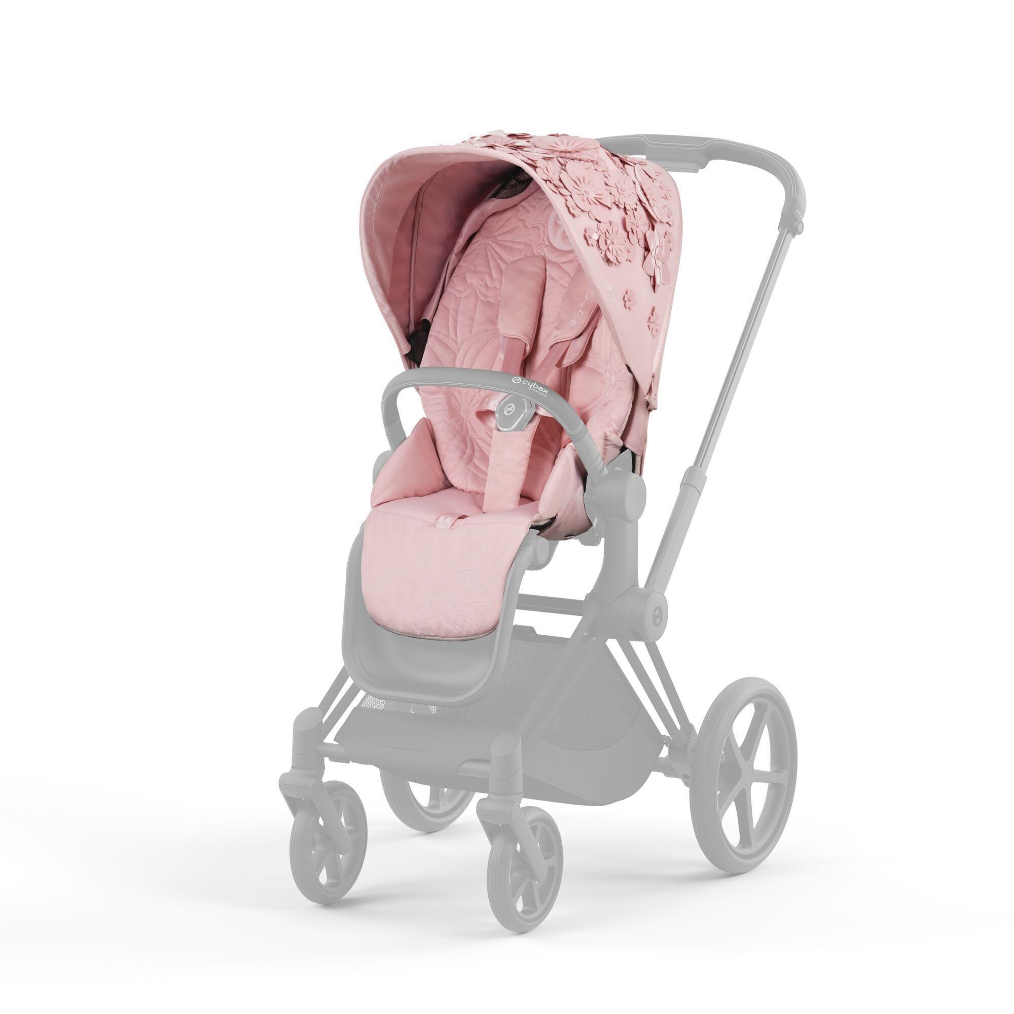 Cybex Priam 4.0 Pale Blush Simply Flowers Pastaigu Bloks - Pastaigu daļas auduma pārvalks