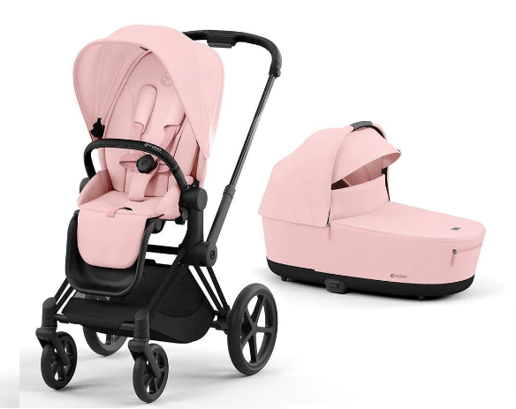 Cybex Priam 4.0 Peach Pink Matt Black frame Bērnu rati 2in1