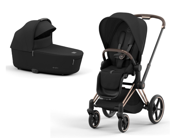 Cybex Priam 4.0 Sepia Black Rose Gold frame Bērnu rati 2in1