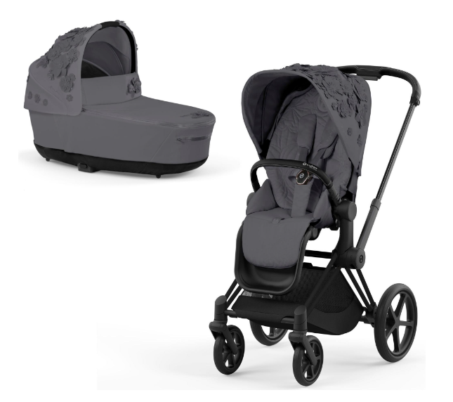 Cybex Priam 4.0 Simply Flowers Dream Grey Matt Black frame Bērnu rati 2in1