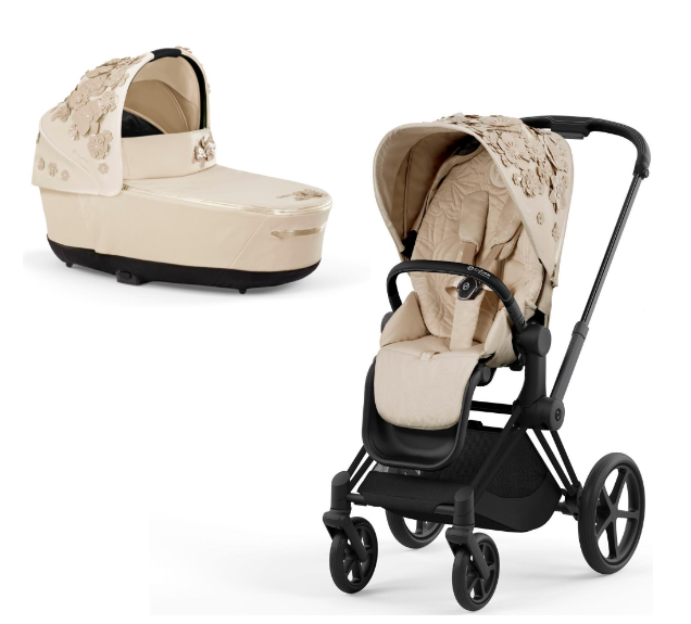 Cybex Priam 4.0 Simply Flowers Nude Beige Matt Black frame Bērnu rati 2in1