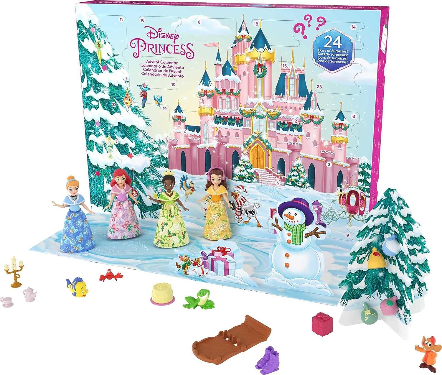 Disney Princess Advent Calendar + 16 surprises HLX06 Adventes Kalendārs + 4 Lelles