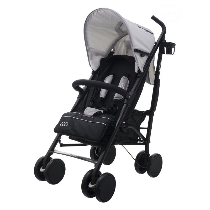 EuroBaby ECO SWISS DESIGN 300D Middle grey Sporta ratiņi