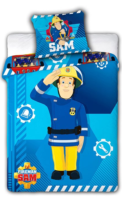 Faro Fireman Sam Kokvilnas gultas veļas komplekts no 2 daļām 100x135